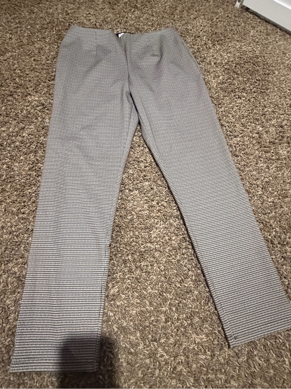 Calvin Klein Black & White/Bown Straight-Leg Pants